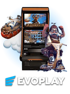 Máy đánh bạc với các biểu tượng quay và dòng tiền chiến thắng, tượng trưng cho trò chơi nổ hũ uy tín.